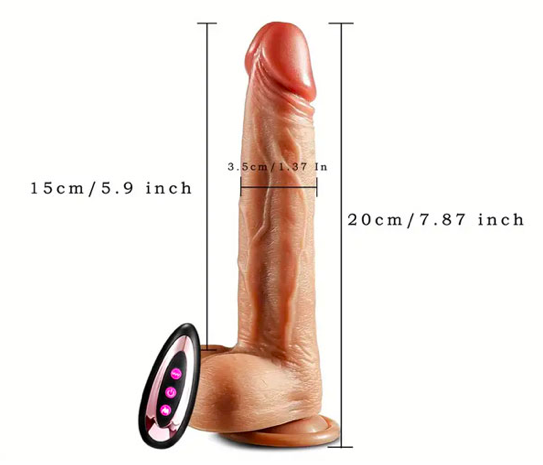 Dương vật giả gắn tường MUHA rung thụt tỏa nhiệt giống thật sạc pin